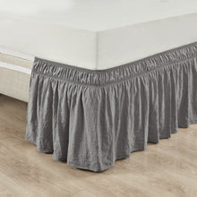 Load image into Gallery viewer, Ruched Ruffle Elastic Easy Wrap Around Bed Skirt
