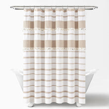 Cargar imagen en el visor de la galería, Malaika Stripe Cotton Shower Curtain
