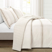 Load image into Gallery viewer, Farmhouse Stripe Reversible Comforter Set
