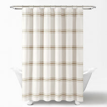 Cargar imagen en el visor de la galería, Farmhouse Stripe 100% Cotton Shower Curtain
