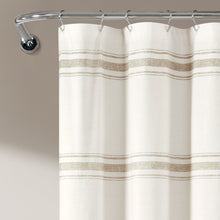 Load image into Gallery viewer, Farmhouse Stripe 100% Cotton Shower Curtain
