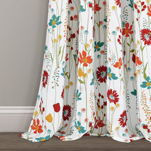 Load image into Gallery viewer, Clarissa Floral Light Filtering Window Curtain Panel Set
