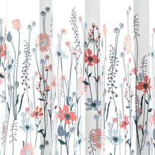 Load image into Gallery viewer, Clarissa Floral Light Filtering Window Curtain Panel Set
