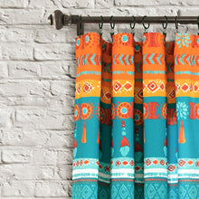 Cargar imagen en el visor de la galería, Boho Watercolor Border Window Curtain Panel Set
