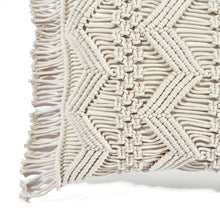 Load image into Gallery viewer, Studio Chevron Macrame Decorative Pillow Cover
