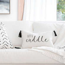 Carregar imagem no visualizador da galeria, Let&#39;s Cuddle Script Decorative Pillow Cover
