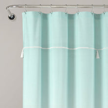 Load image into Gallery viewer, Ombre Embroidery Tassel Cotton Shower Curtain
