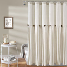 Carregar imagem no visualizador da galeria, Linen Button Shower Curtain
