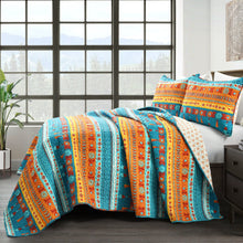 Load image into Gallery viewer, Boho Watercolor Border Quilt 3 Piece Set
