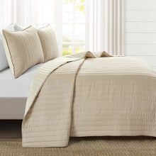 Load image into Gallery viewer, Soft Stripe All Season Quilt/Coverlet Set
