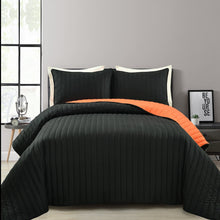 Load image into Gallery viewer, Soft Stripe All Season Quilt/Coverlet Set
