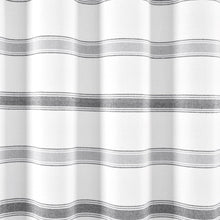 Load image into Gallery viewer, Stripe Woven Textured Yarn Dyed Recycled Cotton Shower Curtain
