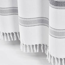 Cargar imagen en el visor de la galería, Stripe Woven Textured Yarn Dyed Recycled Cotton Shower Curtain
