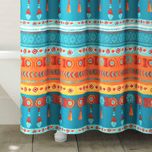 Load image into Gallery viewer, Boho Watercolor Border Shower Curtain
