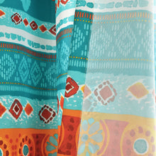 Cargar imagen en el visor de la galería, Boho Watercolor Border Shower Curtain
