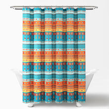 Cargar imagen en el visor de la galería, Boho Watercolor Border Shower Curtain
