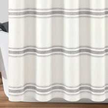 Cargar imagen en el visor de la galería, Farmhouse Stripe 100% Cotton Shower Curtain
