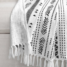 Load image into Gallery viewer, Hygge Stripe Cotton Slub Tassel Fringe Throw
