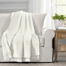 Load image into Gallery viewer, Sherpa Tassel Fringe Throw
