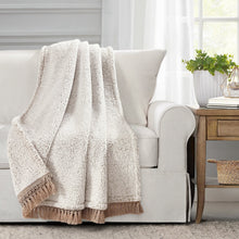 Load image into Gallery viewer, Sherpa Tassel Fringe Throw
