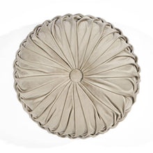 Cargar imagen en el visor de la galería, Round Pleated Soft Velvet Throw Pillow
