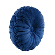 Cargar imagen en el visor de la galería, Round Pleated Soft Velvet Throw Pillow
