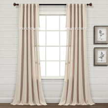 Load image into Gallery viewer, Ivy Tassel Faux Linen Window Curtain Panel Set
