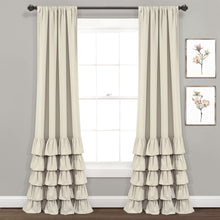 Load image into Gallery viewer, Allison Ruffle Window Curtain Panel Set
