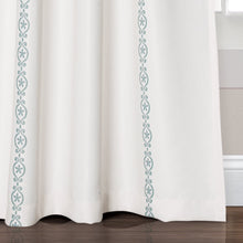 Load image into Gallery viewer, Stripe Medallion Light Filtering Window Curtain Set
