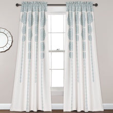 Load image into Gallery viewer, Stripe Medallion Light Filtering Window Curtain Set
