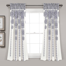 Load image into Gallery viewer, Stripe Medallion Light Filtering Window Curtain Set
