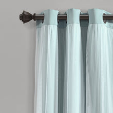 Cargar imagen en el visor de la galería, Grommet Sheer With Insulated Blackout Lining Curtain Panel Set
