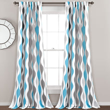 Carregar imagem no visualizador da galeria, Mid Century Geo Light Filtering Window Curtain Panel Set
