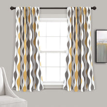 Carregar imagem no visualizador da galeria, Mid Century Geo Light Filtering Window Curtain Panel Set
