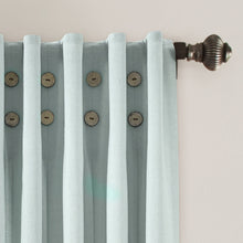 Load image into Gallery viewer, Linen Button Pinched Pleat Window Curtain Panel
