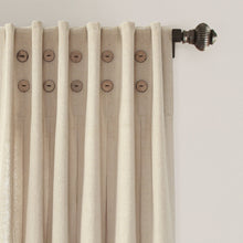 Load image into Gallery viewer, Linen Button Pinched Pleat Window Curtain Panel
