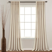 Load image into Gallery viewer, Linen Button Pinched Pleat Window Curtain Panel
