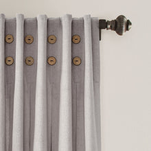 Cargar imagen en el visor de la galería, Linen Button Pinched Pleat Window Curtain Panel
