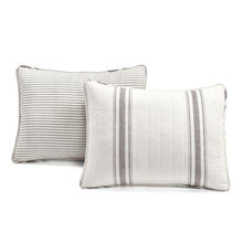 Carregar imagem no visualizador da galeria, Farmhouse Stripe Reversible Cotton Quilt Set
