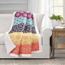 Load image into Gallery viewer, Bohemian Stripe Throw Sherpa
