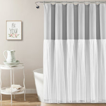 Load image into Gallery viewer, Tulle Skirt Colorblock Shower Curtain
