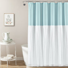 Load image into Gallery viewer, Tulle Skirt Colorblock Shower Curtain
