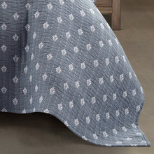 Load image into Gallery viewer, Hygge Kantha Pick Stitch Yarn Dyed Cotton Jacquard Quilt/Coverlet Set
