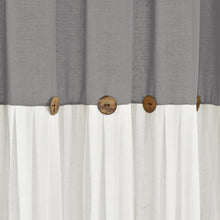 Load image into Gallery viewer, Linen Button Shower Curtain
