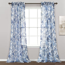 Load image into Gallery viewer, Cynthia Jacobean Sheer Window Curtain Panel Set
