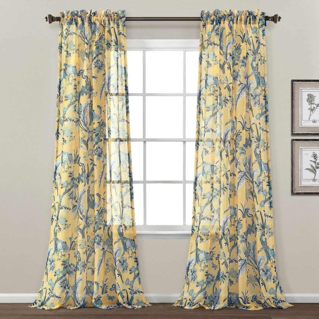 Dolores Sheer Window Curtain Panel Set