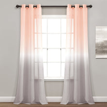 Load image into Gallery viewer, Umbre Fiesta Sheer Window Curtain Panel Set
