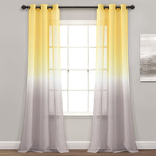 Load image into Gallery viewer, Umbre Fiesta Sheer Window Curtain Panel Set
