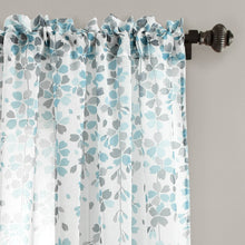 Load image into Gallery viewer, Weeping Flower Sheer Window Curtain Panel Set
