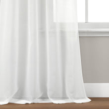 Load image into Gallery viewer, Weeping Flower Sheer Window Curtain Panel Set
